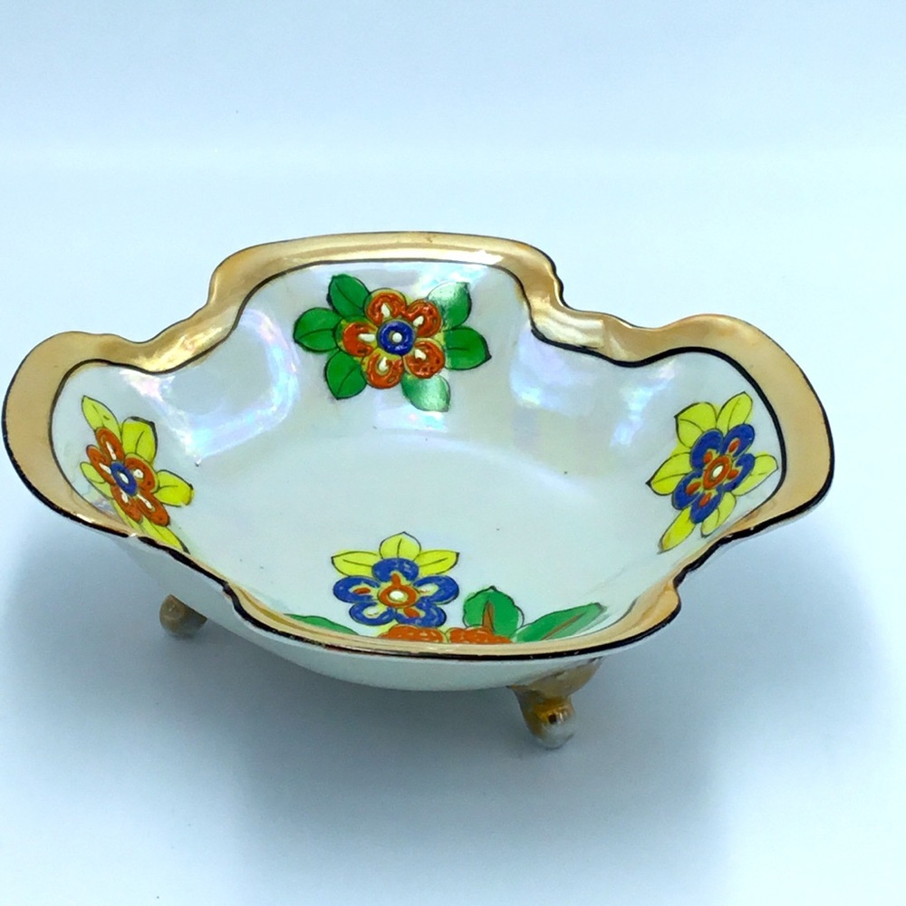 Japan Lusterware 3 Leg Bowl